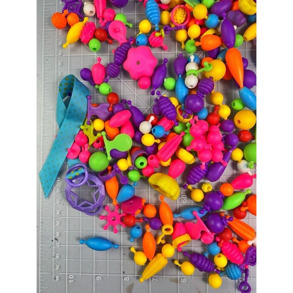 Pop-It Snap Beads Jewelry Bracelet Necklace Lot 13 oz Bag Multi Color/Shape - Picture 5 of 8